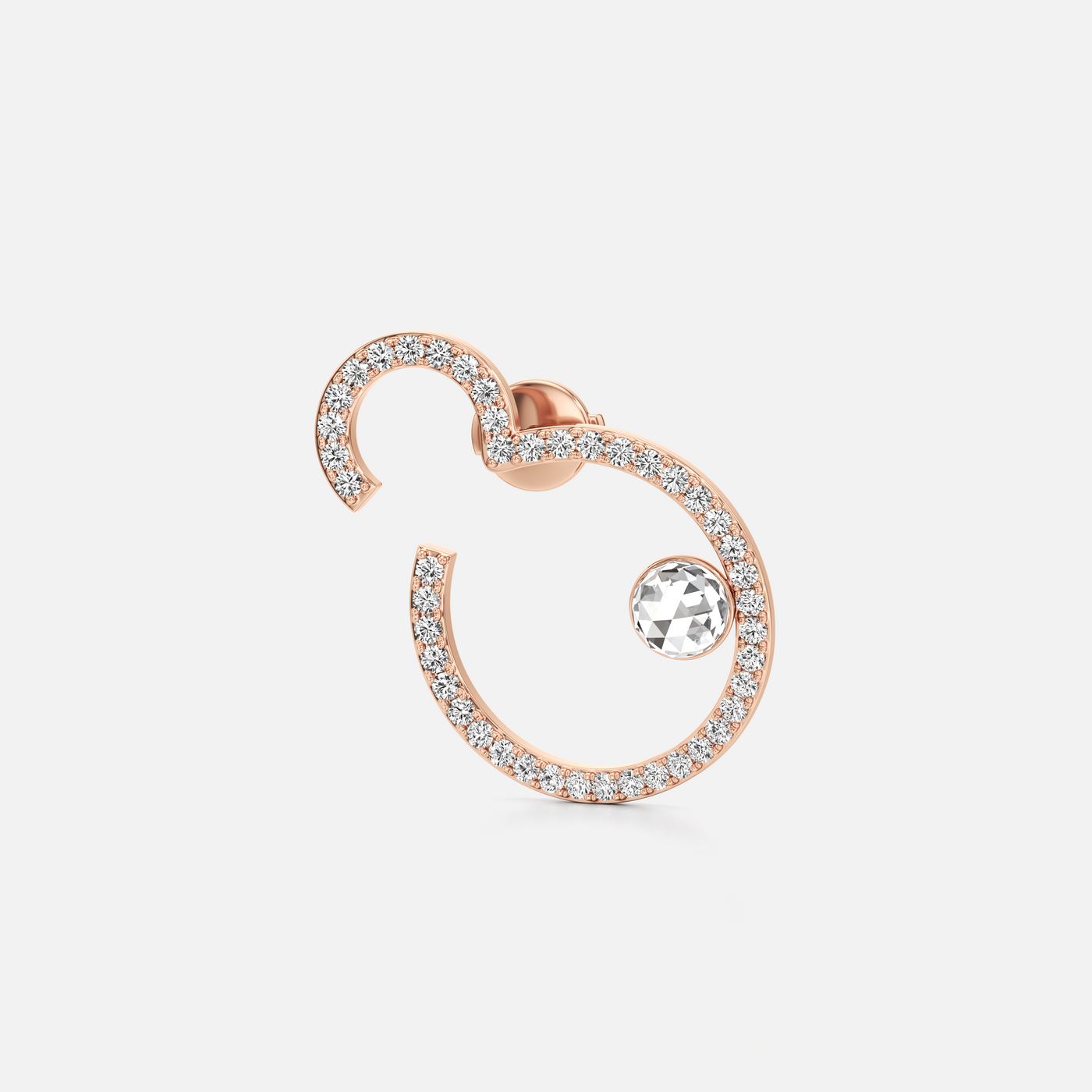 Bubble Diamond Open Earrings