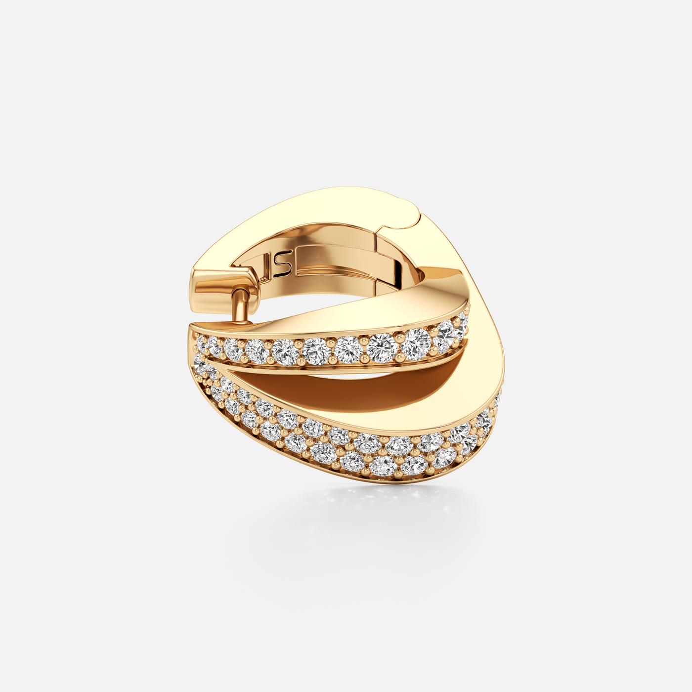 Infinite Diamond Pavé Single Cuff Earring