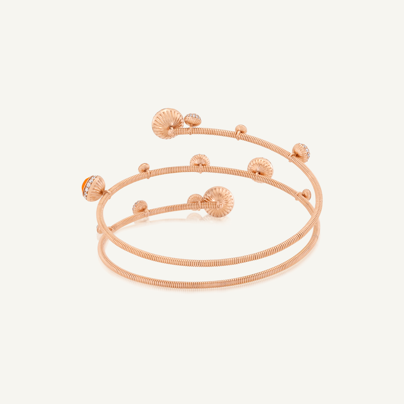 Poetry in Motion Cadence Yellow-Orange Wrap Bangle