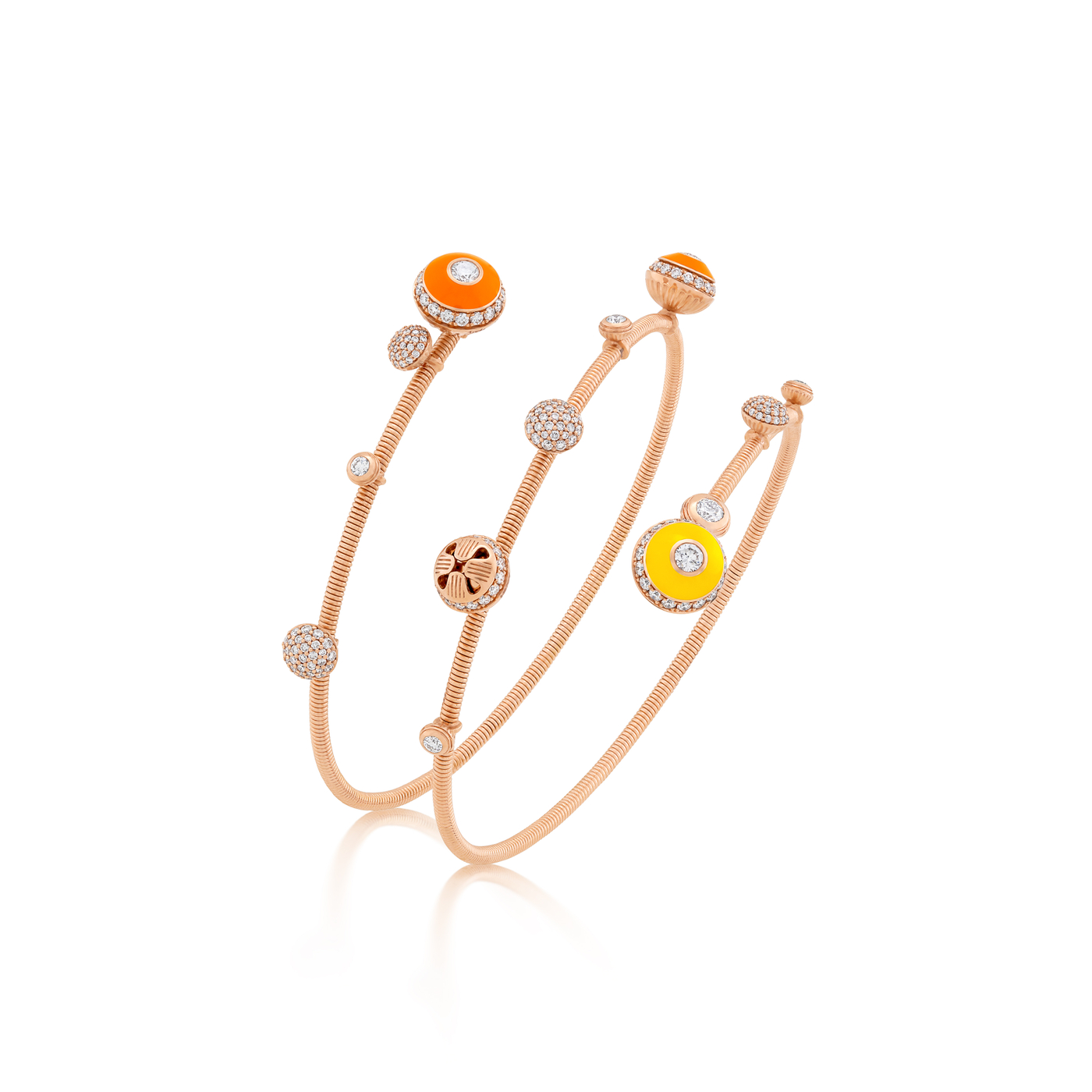 Poetry in Motion Cadence Yellow-Orange Wrap Bangle