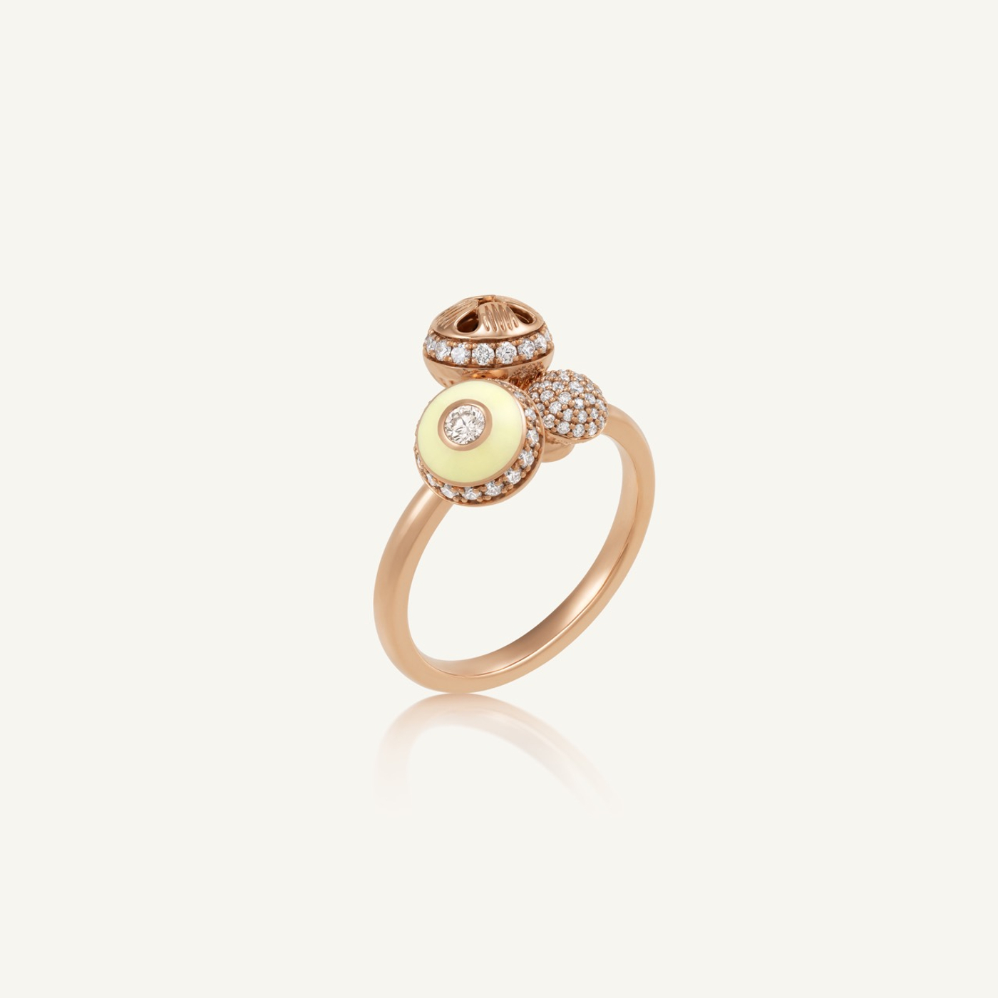 Poetry in Motion Yellow Cluster Stackable Ring