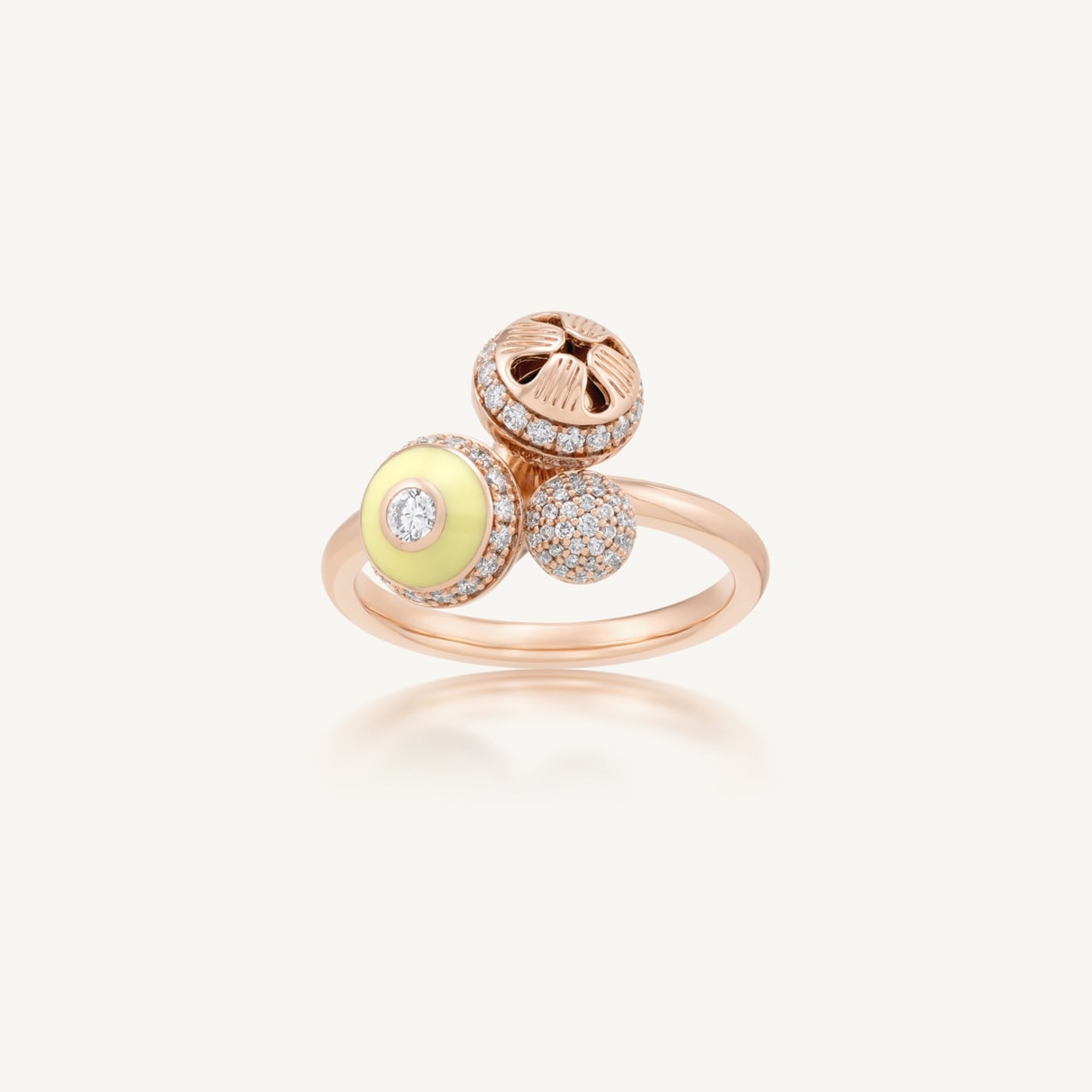 Poetry in Motion Yellow Cluster Stackable Ring