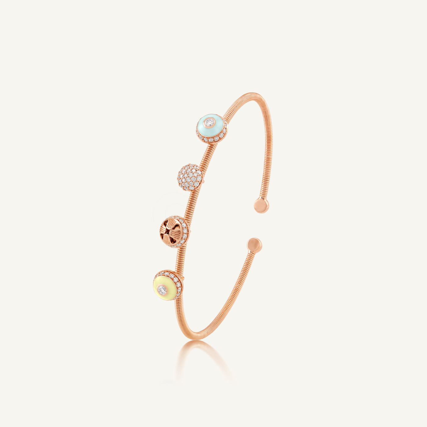 Poetry in Motion Yellow-Green Stackable Series Bangle