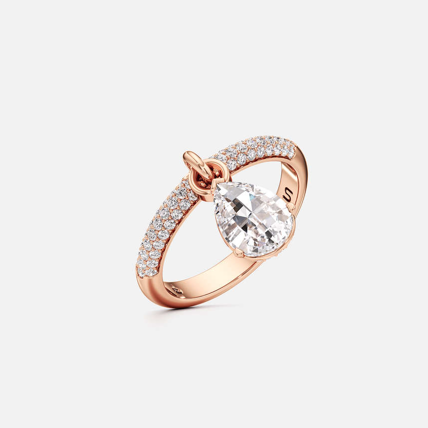 Tear Diamond Sway Ring