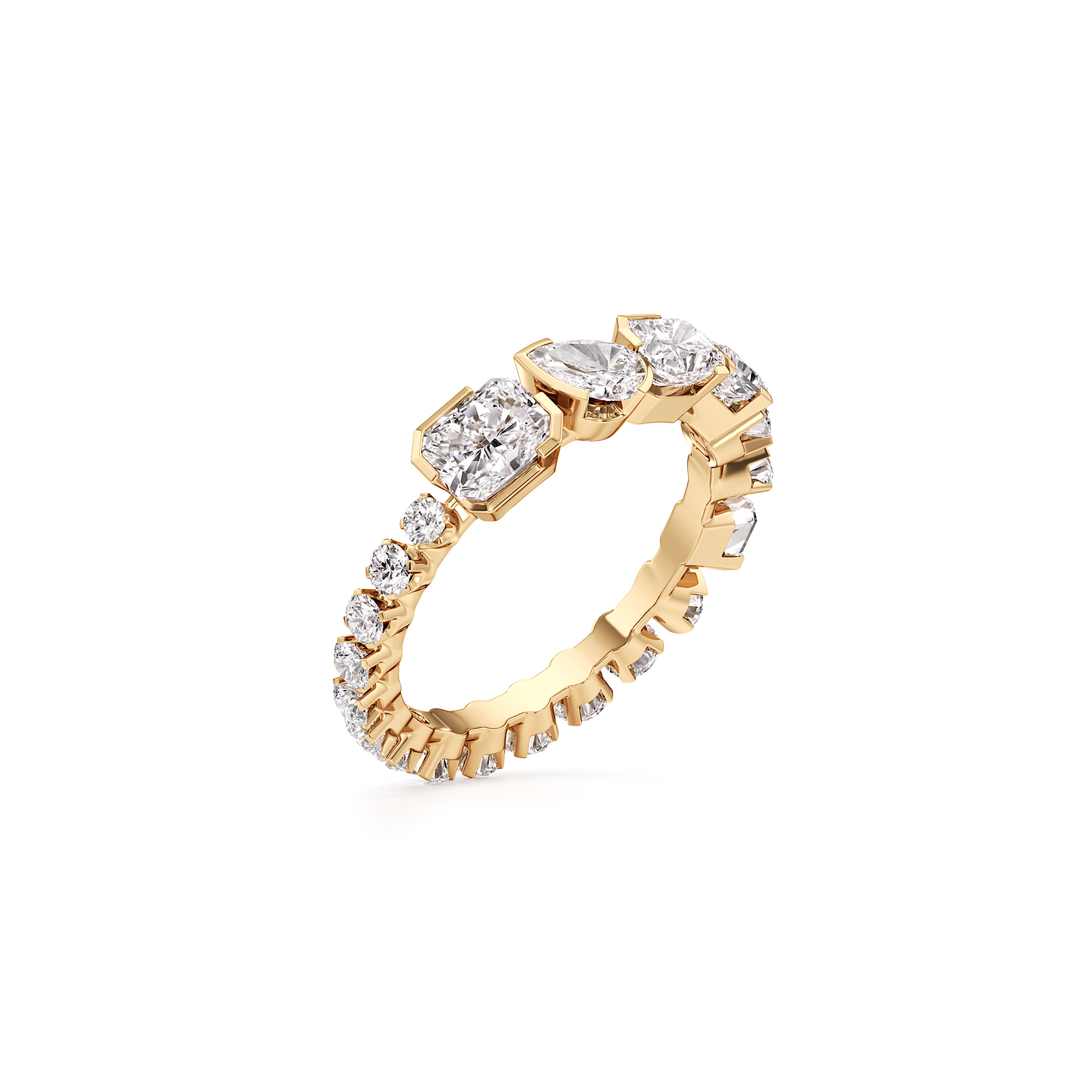 Meta Diamond Eternity Arc Ring