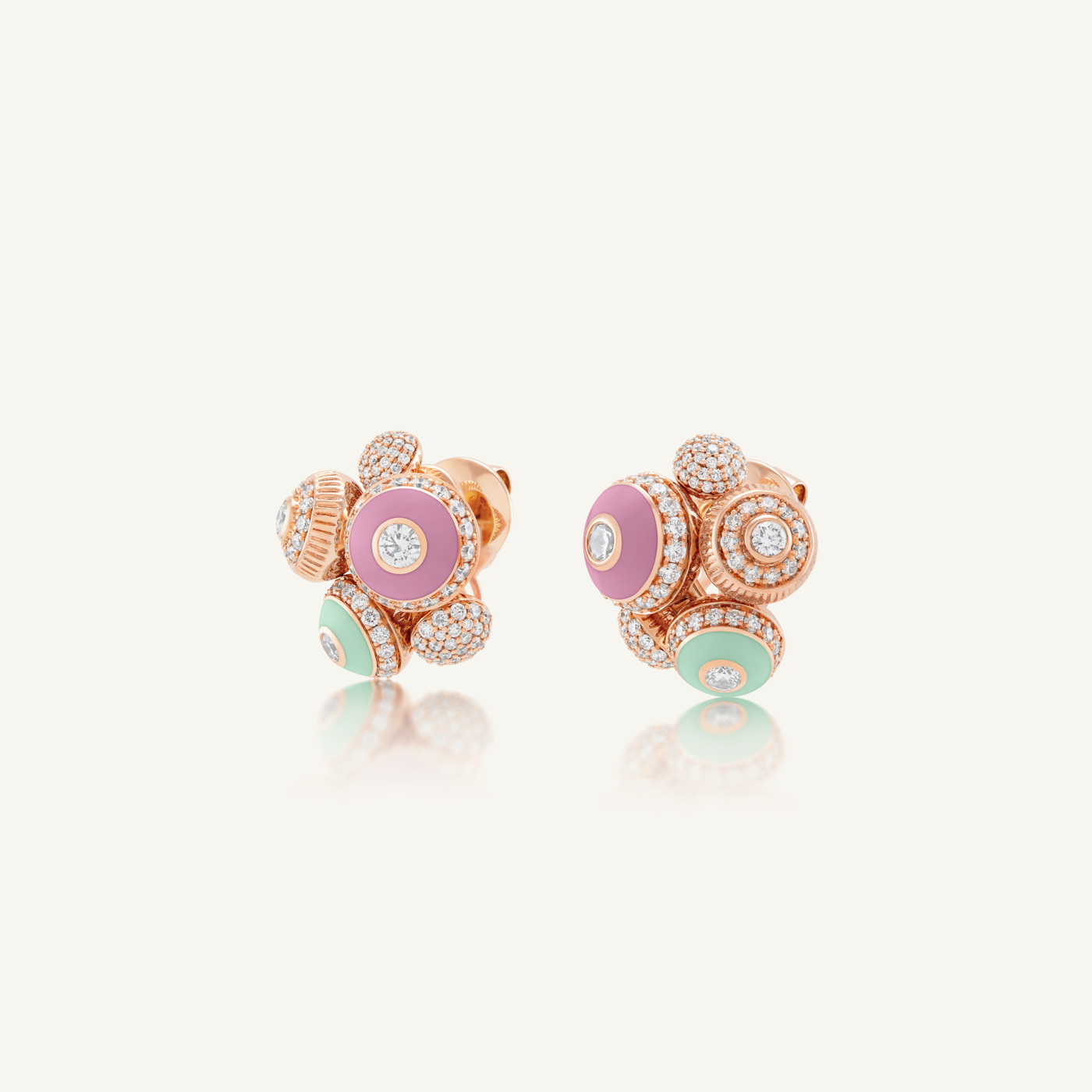 Poetry in Motion Rhapsody Pink-Green Earrings