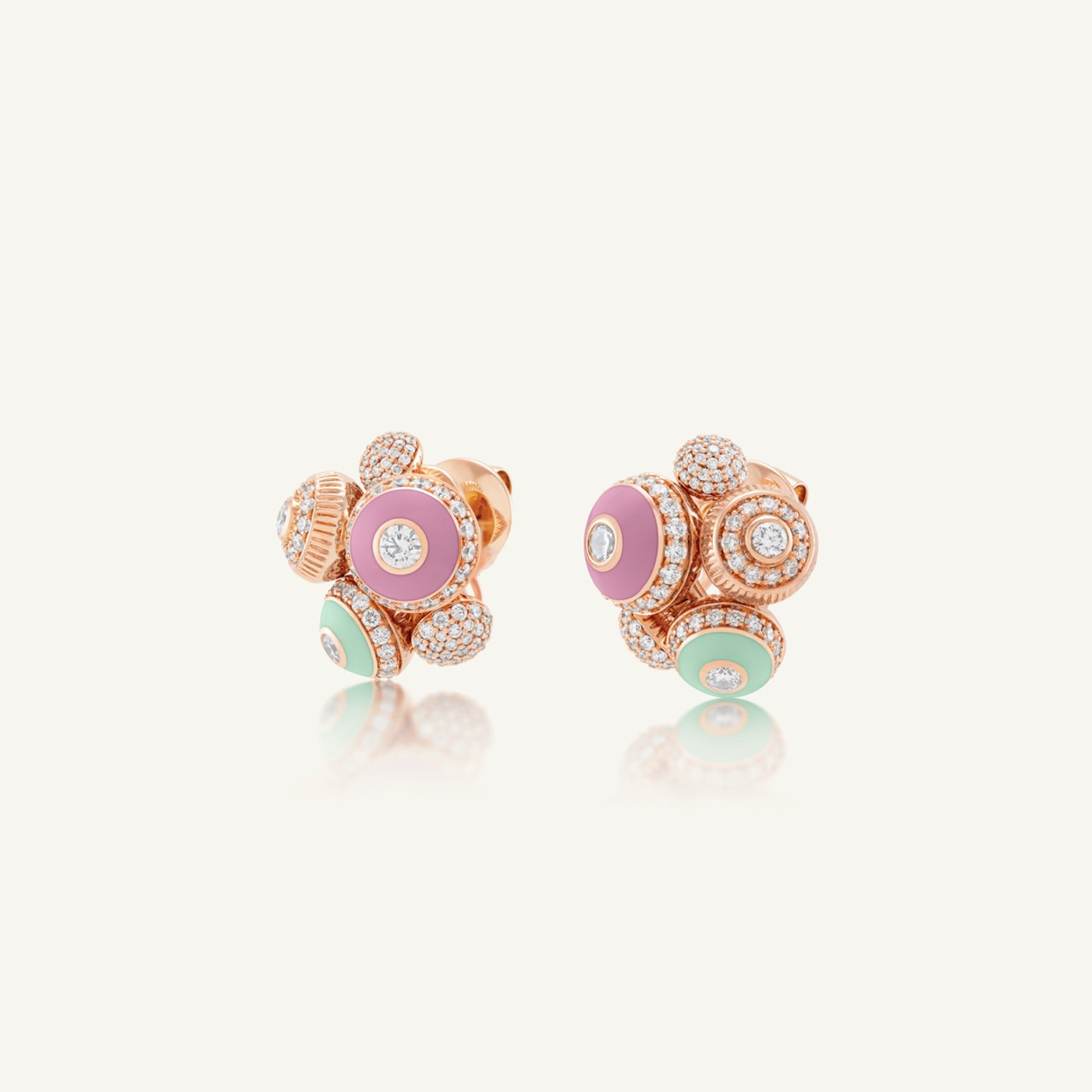 Poetry in Motion Rhapsody Pink-Green Earrings