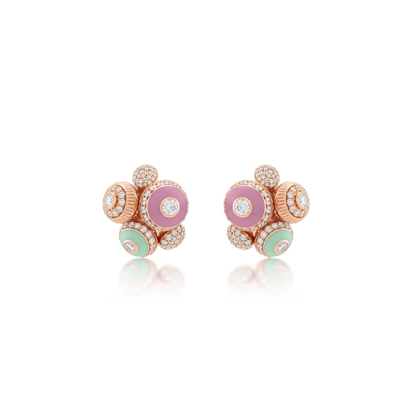Poetry in Motion Rhapsody Pink-Green Earrings