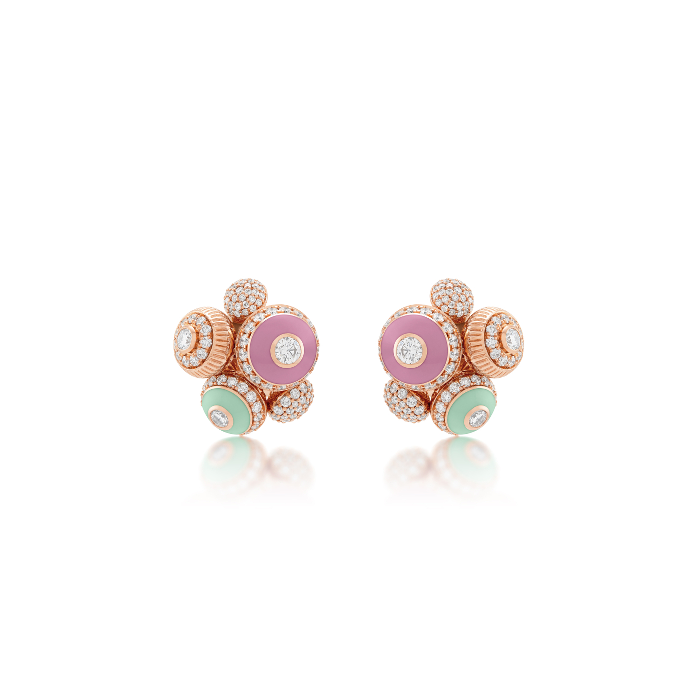 Poetry in Motion Rhapsody Pink-Green Earrings