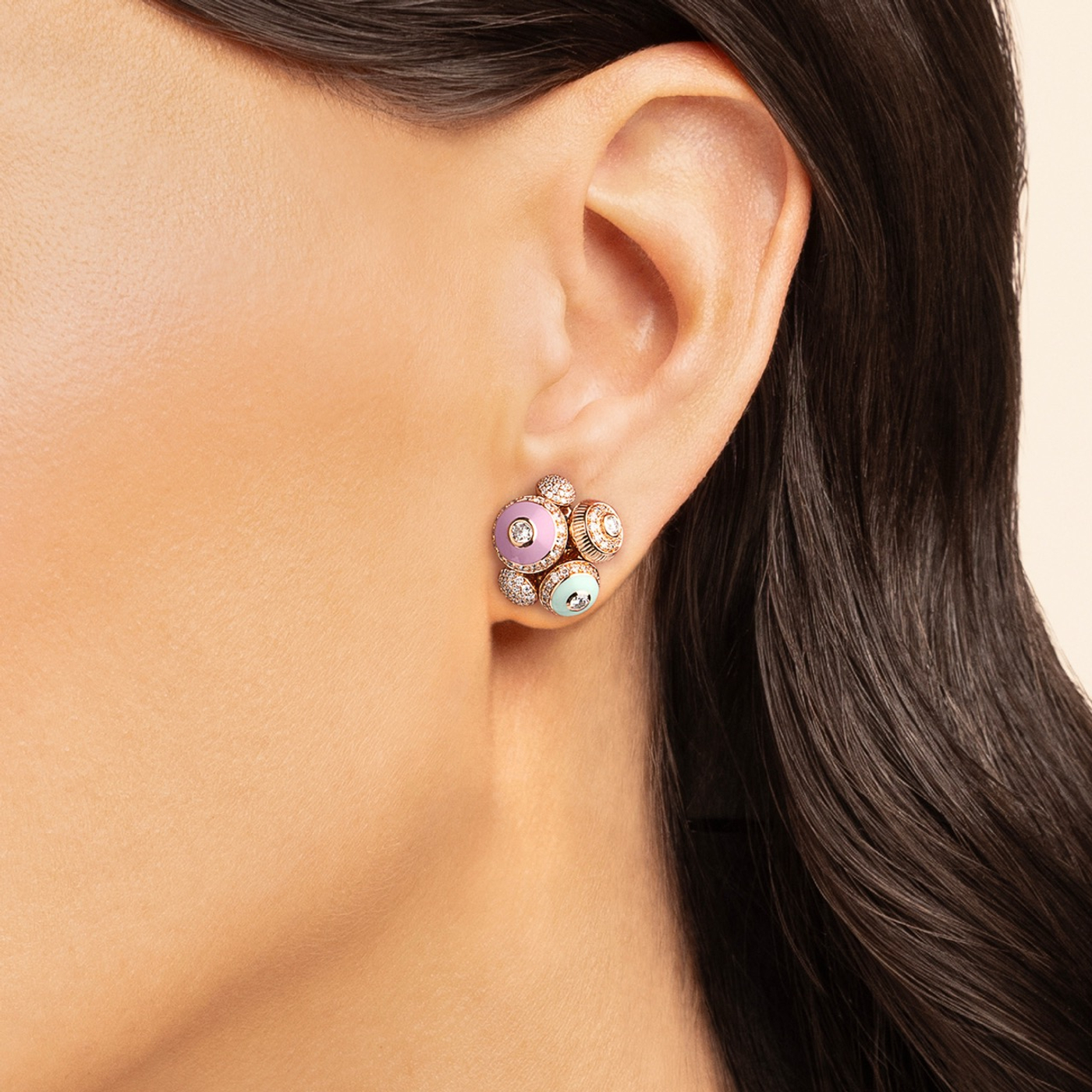 Poetry in Motion Rhapsody Pink-Green Earrings