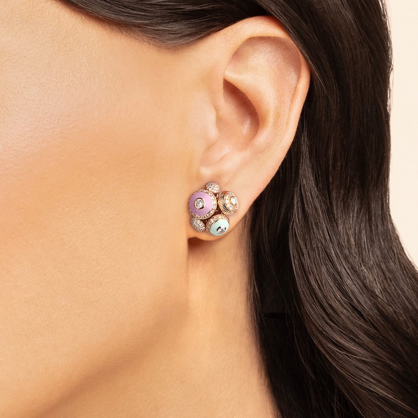 Poetry in Motion Rhapsody Pink-Green Earrings
