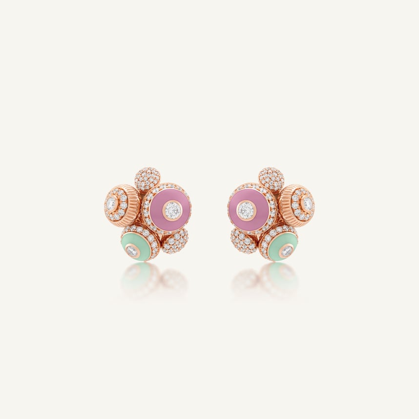 Poetry in Motion Rhapsody Pink-Green Earrings
