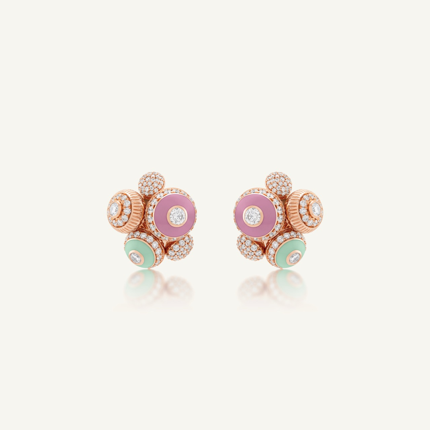 Poetry in Motion Rhapsody Pink-Green Earrings