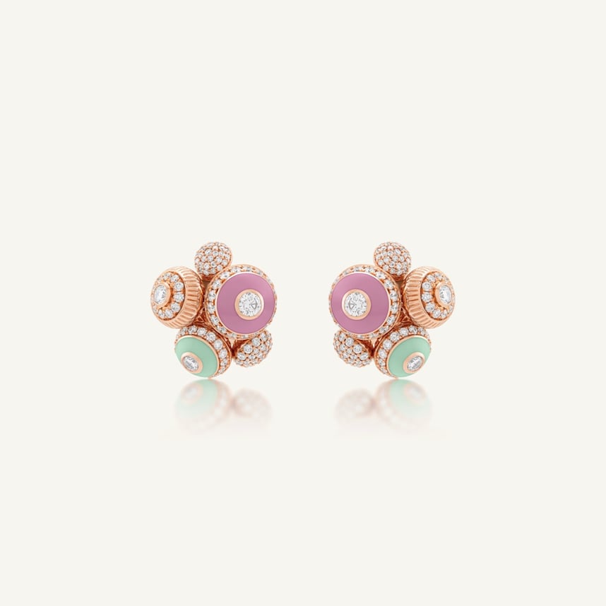 Poetry in Motion Rhapsody Pink-Green Earrings