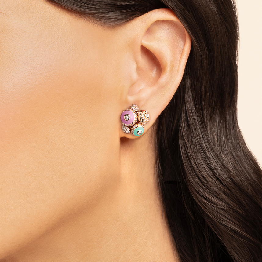 Poetry in Motion Rhapsody Pink-Green Earrings