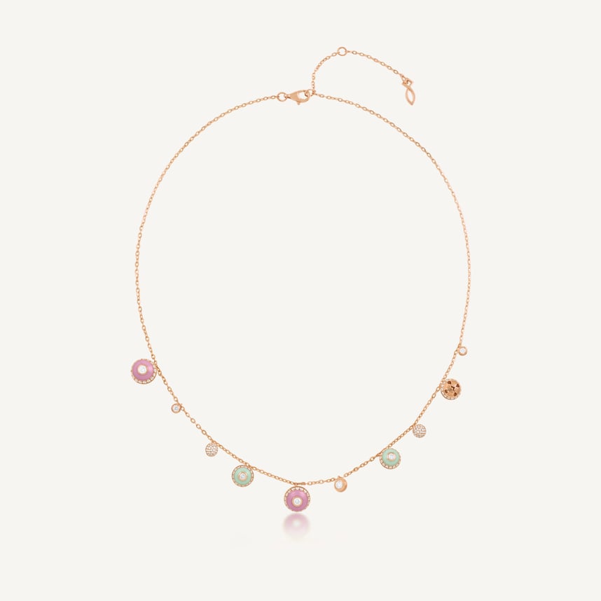 Poetry in Motion Sway Pink-Green Necklace