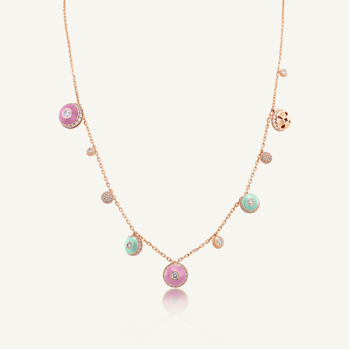 Poetry in Motion Sway Pink-Green Necklace