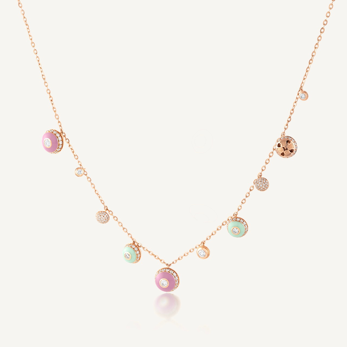Poetry in Motion Sway Pink-Green Necklace