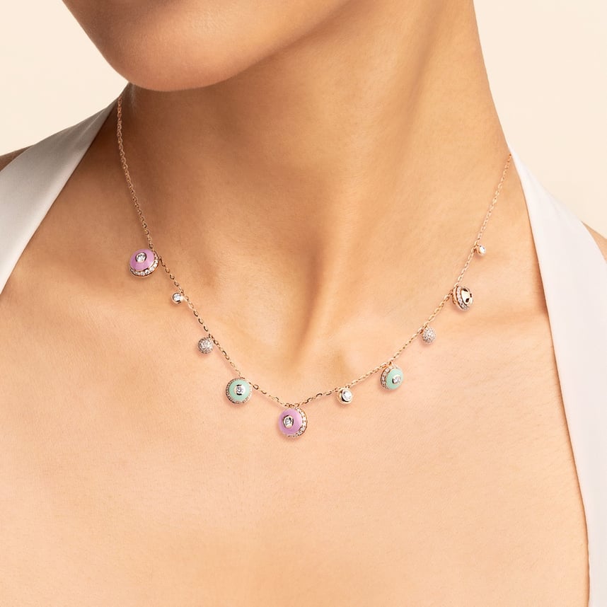 Poetry in Motion Sway Pink-Green Necklace