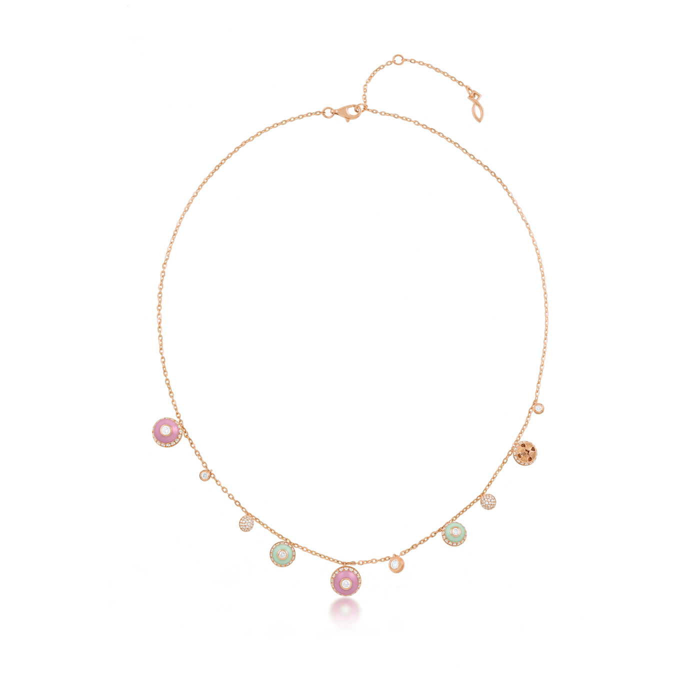 Poetry in Motion Sway Pink-Green Necklace