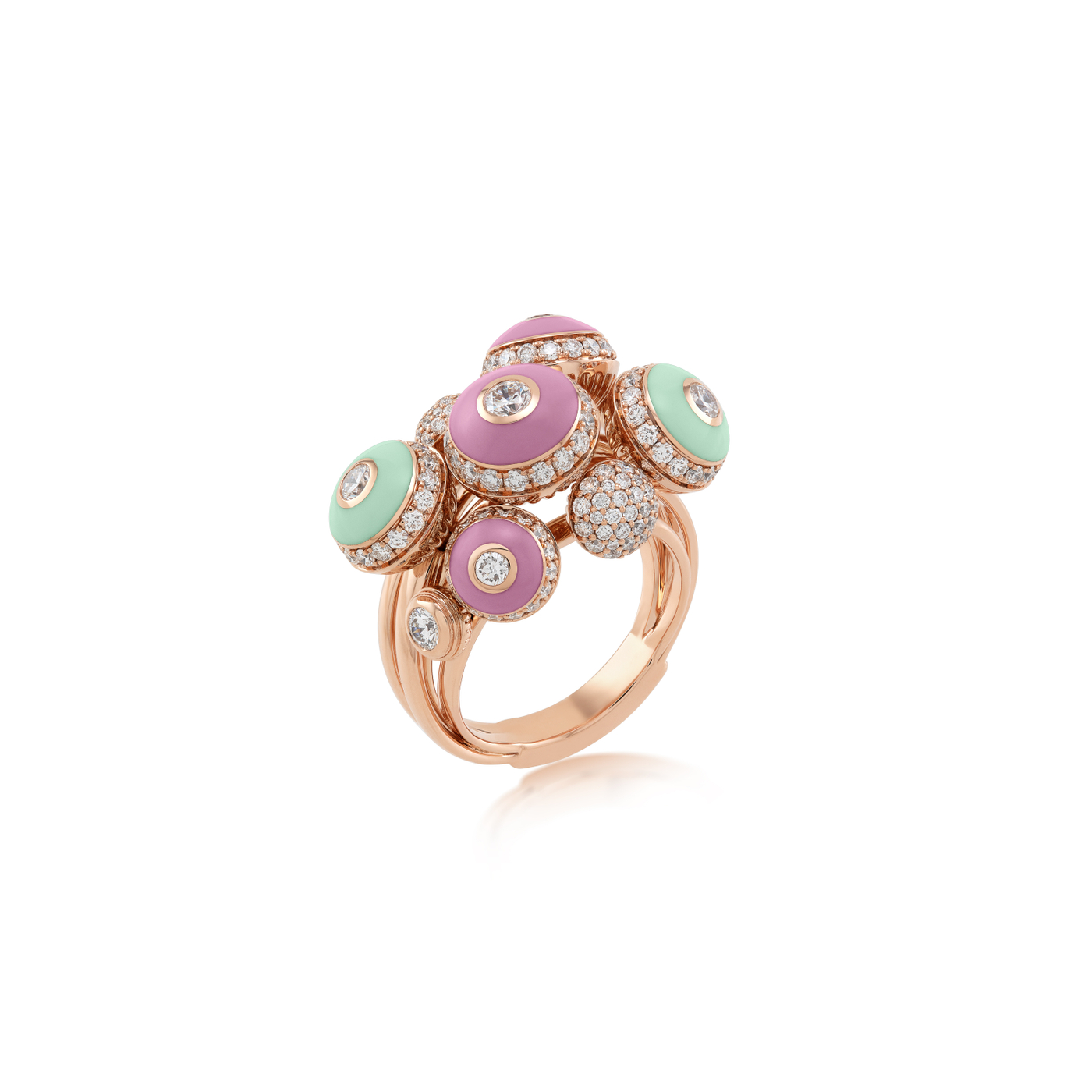Poetry in Motion Symphony Pink-Green Ring