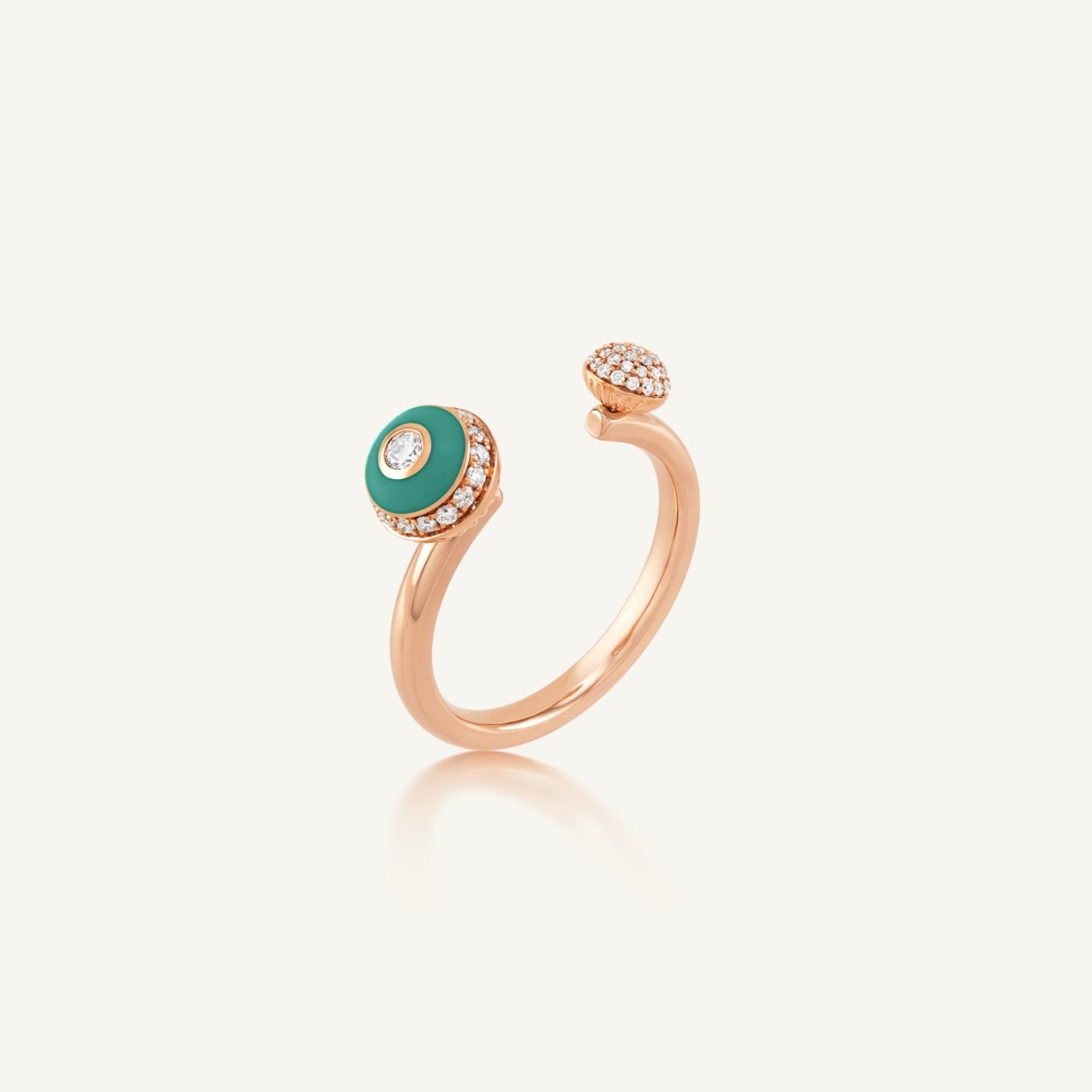 Poetry in Motion Dark Green Open Stackable Ring