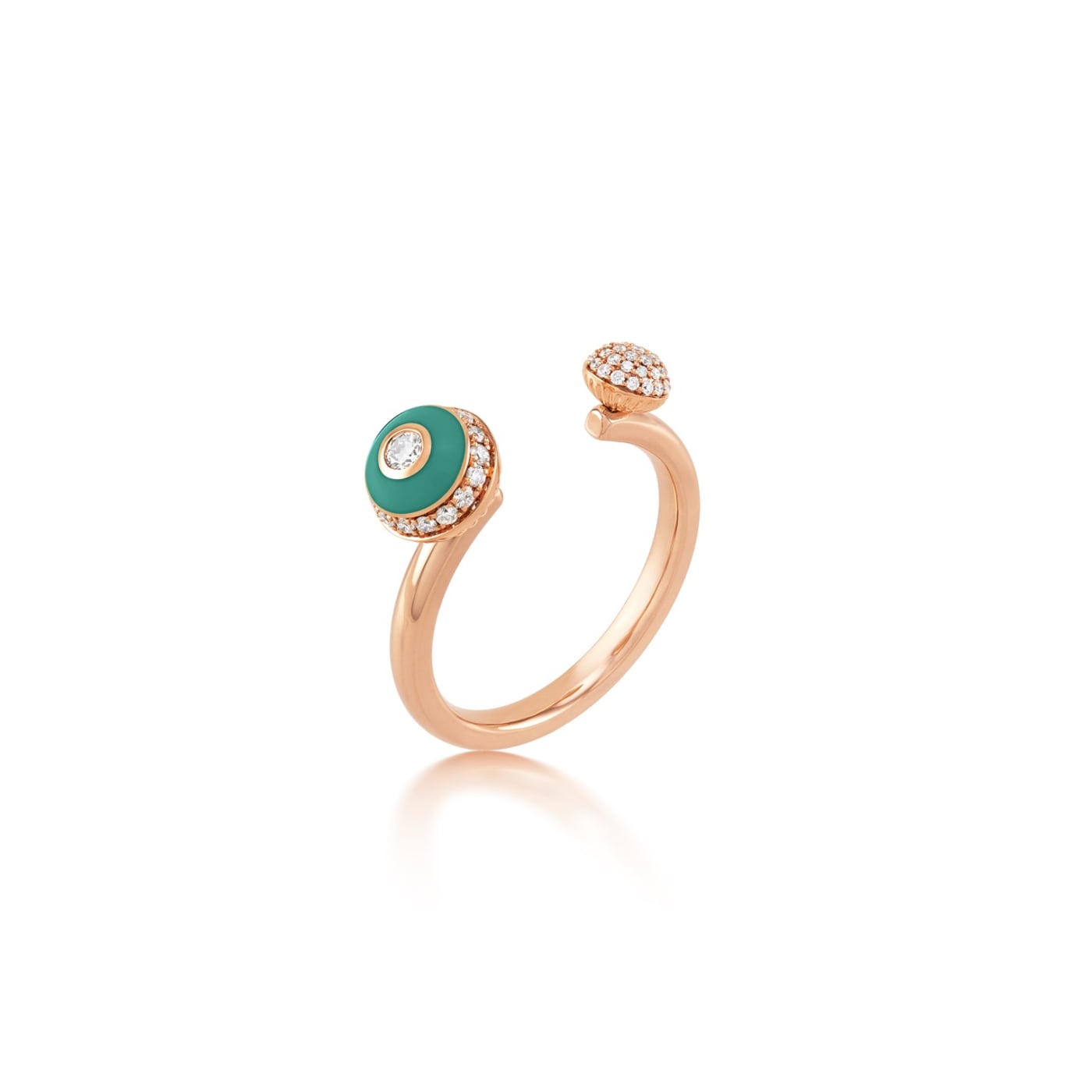 Poetry in Motion Dark Green Open Stackable Ring
