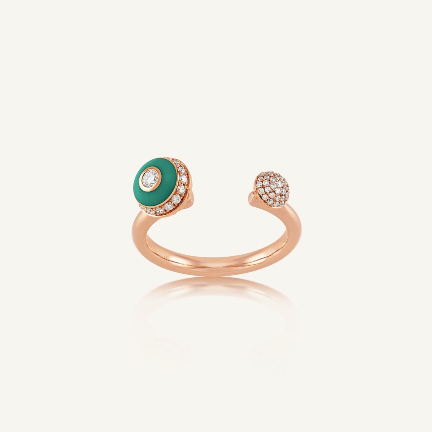 Poetry in Motion Dark Green Open Stackable Ring