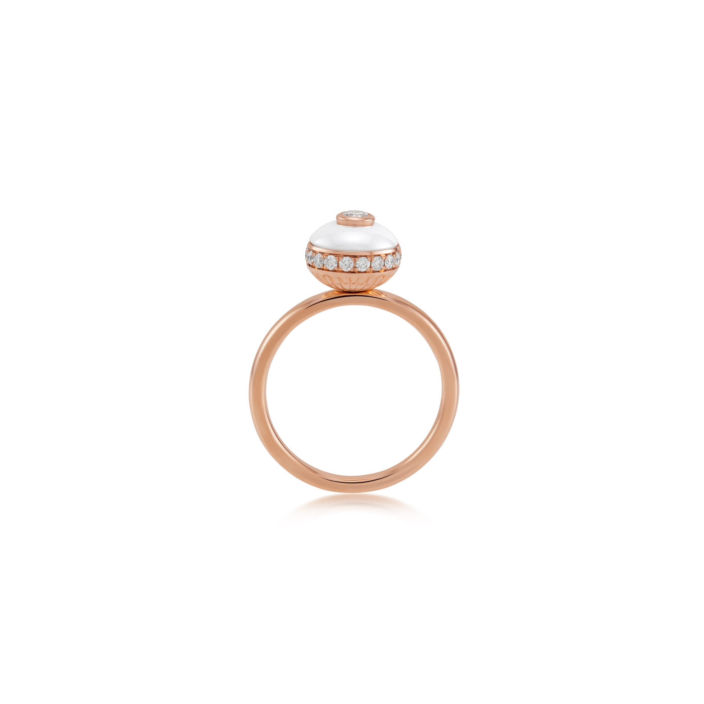 Poetry in Motion White Stackable Ring