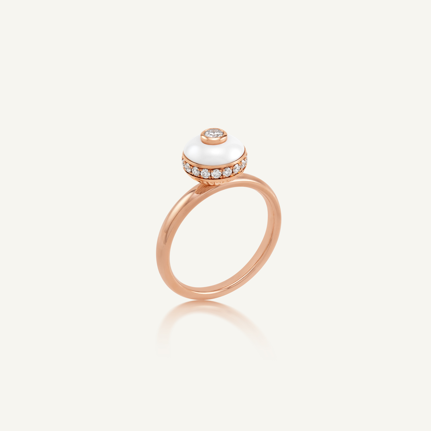 Poetry in Motion White Stackable Ring