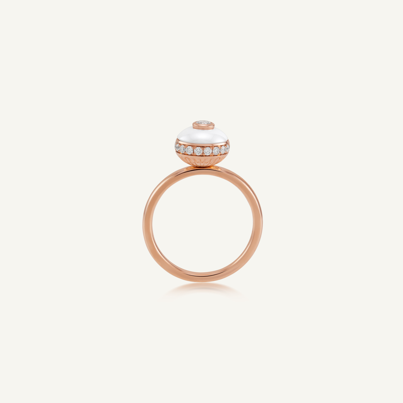 Poetry in Motion White Stackable Ring