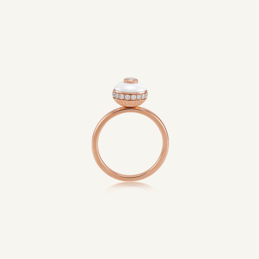 Poetry in Motion White Stackable Ring