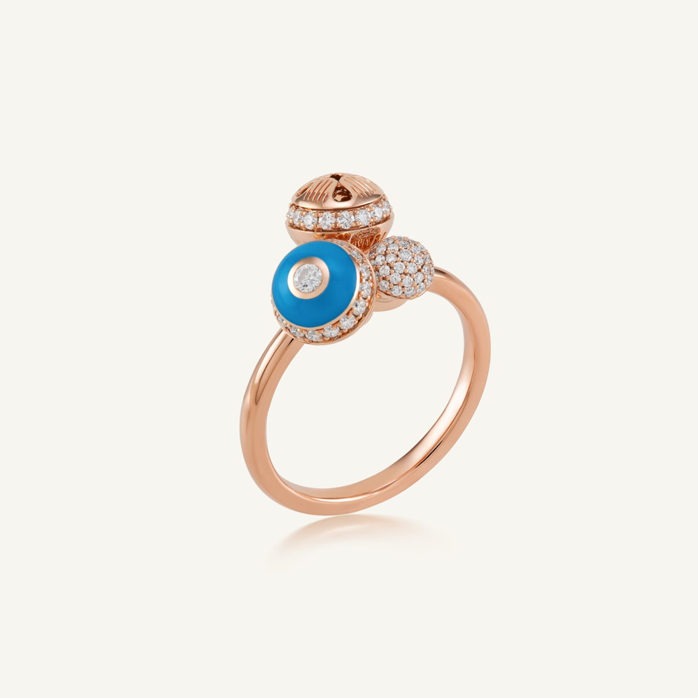 Poetry in Motion Blue Cluster Stackable Ring