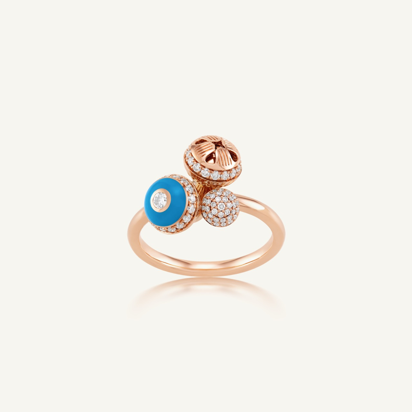 Poetry in Motion Blue Cluster Stackable Ring