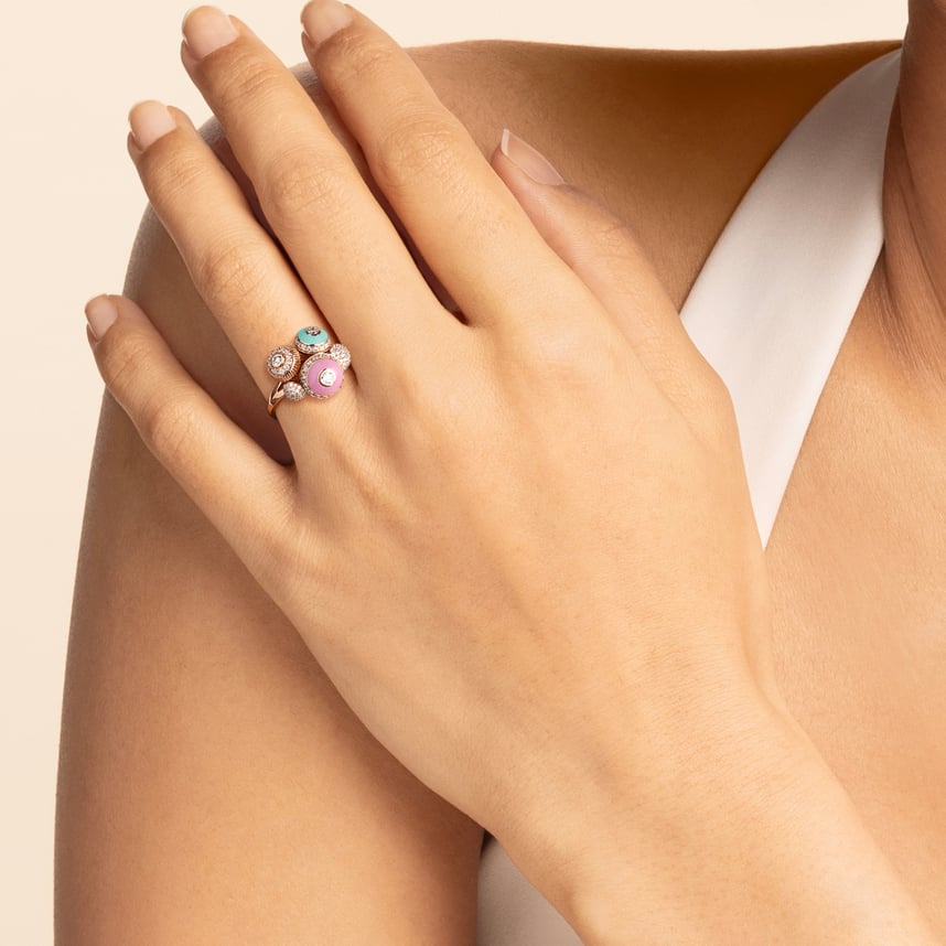 Poetry in Motion Rhapsody Pink-Green Ring