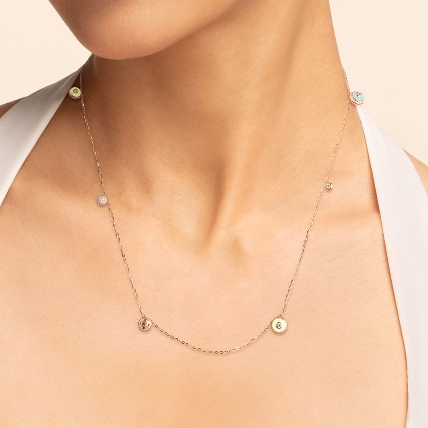 Poetry in Motion Stackable Yellow-Green Necklace