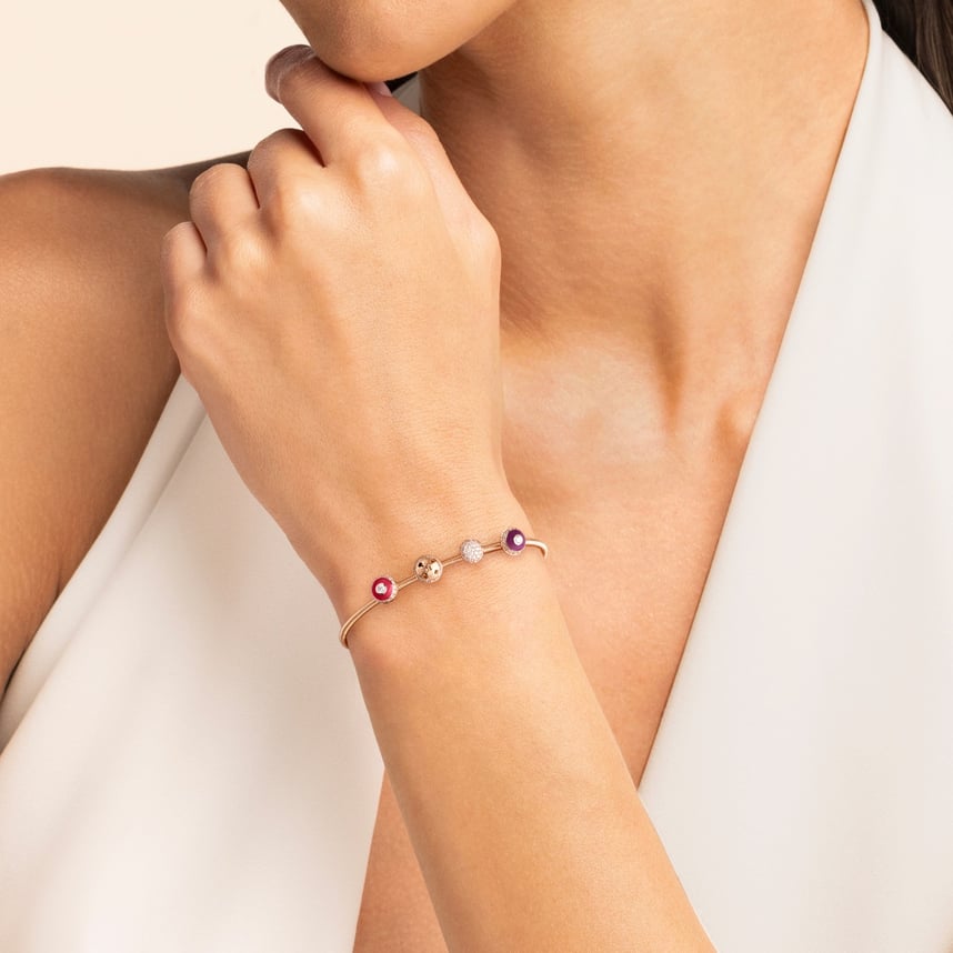 Poetry in Motion Purple-Red Stackable Series Bangle