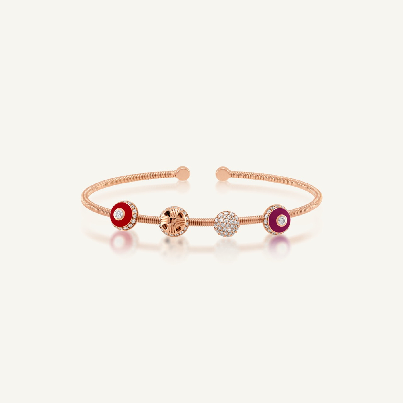 Poetry in Motion Purple-Red Stackable Series Bangle