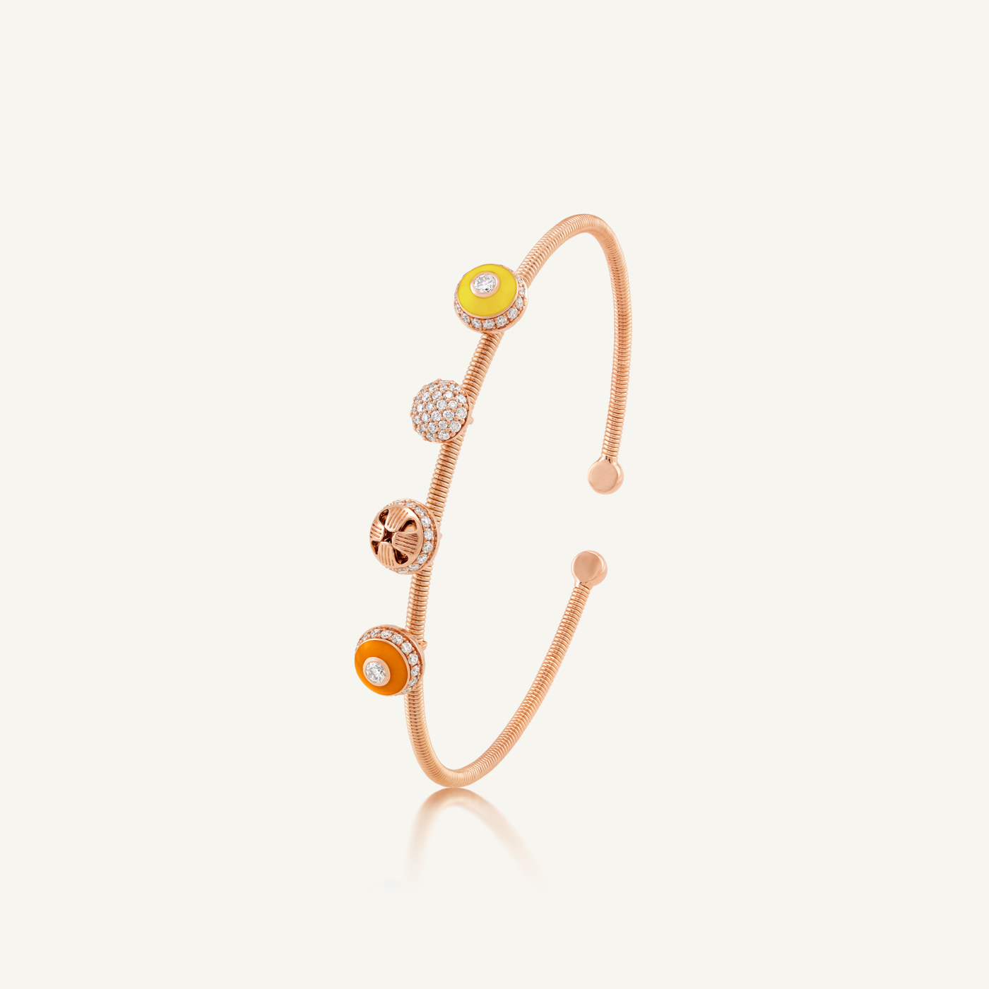 Poetry in Motion Yellow-Orange Stackable Series Bangle