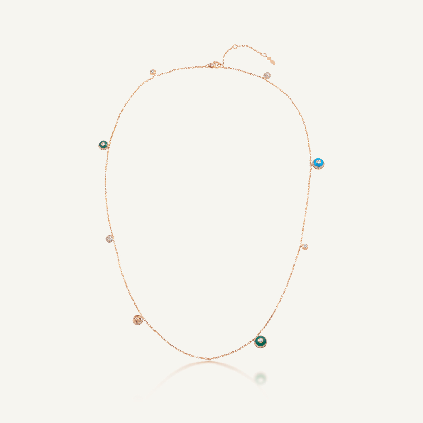 Poetry in Motion Stackable Blue-Green Necklace