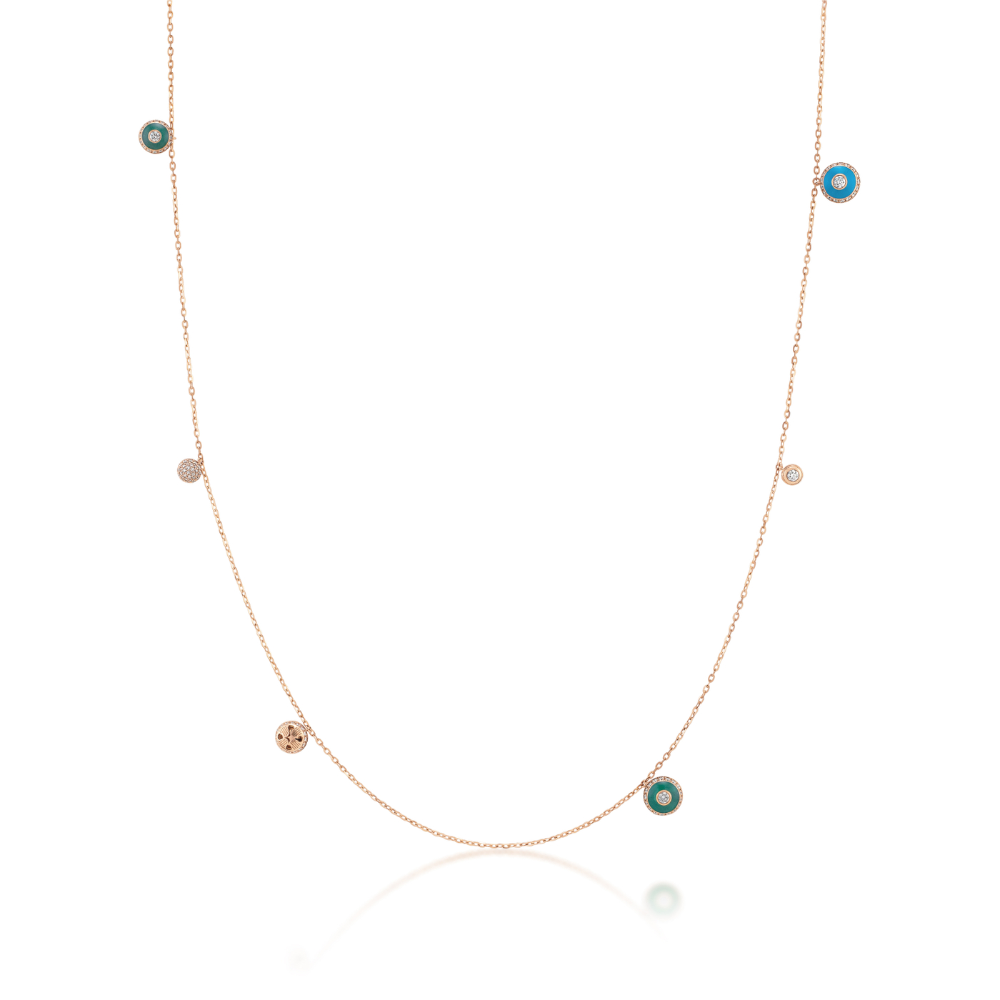 Poetry in Motion Stackable Blue-Green Necklace