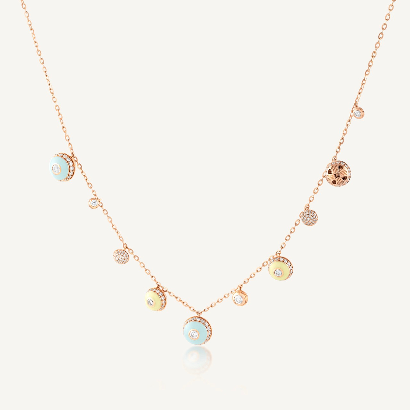 Poetry in Motion Sway Yellow-Green Necklace