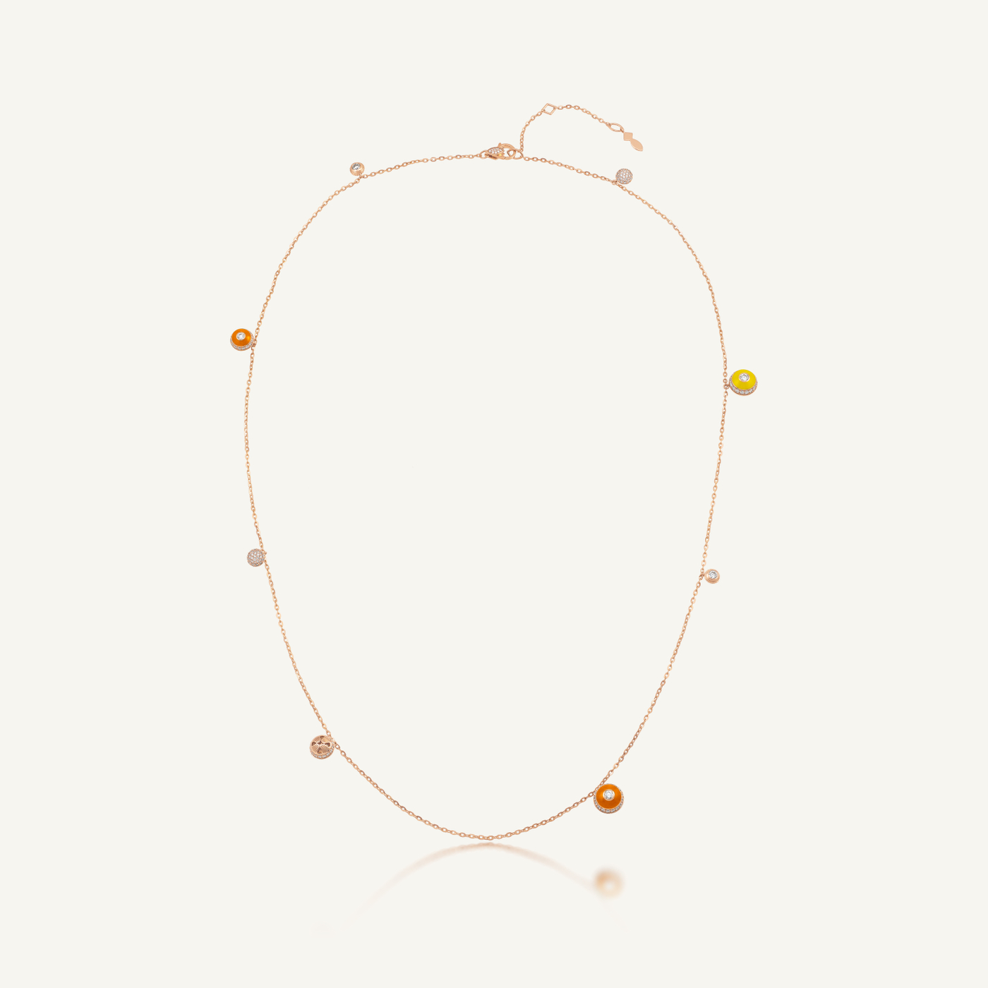 Poetry in Motion Stackable Yellow-Orange Necklace