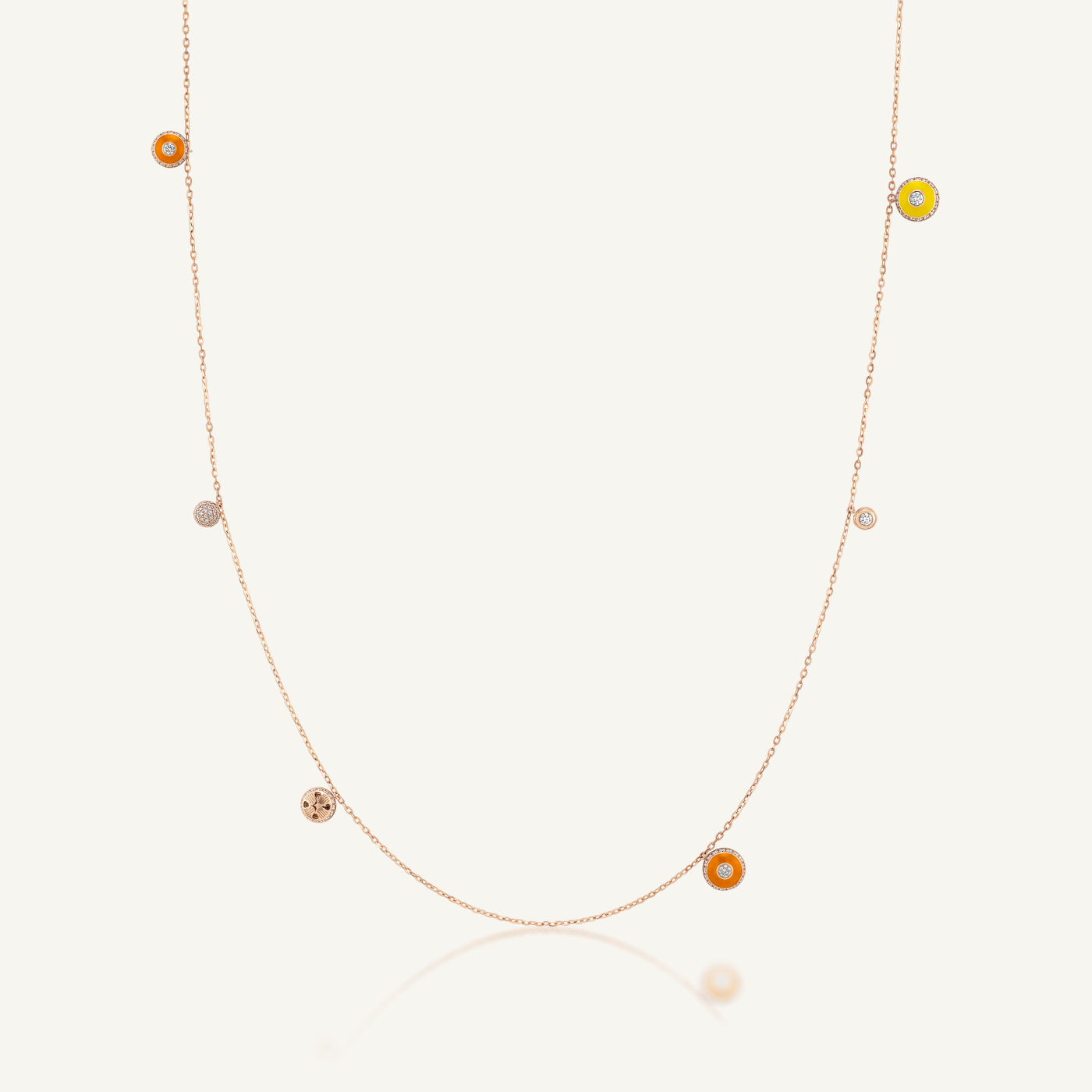 Poetry in Motion Stackable Yellow-Orange Necklace