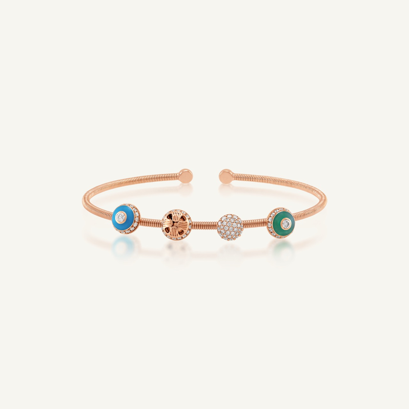 Poetry in Motion Blue-Green Stackable Series Bangle