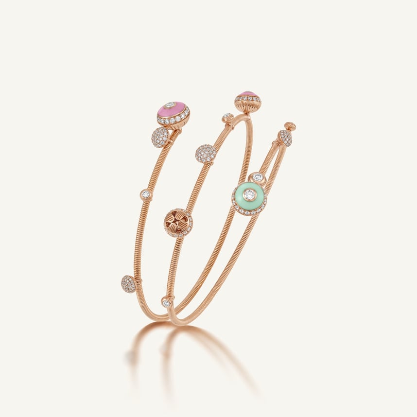 Poetry in Motion Cadence Pink-Green Wrap Bangle