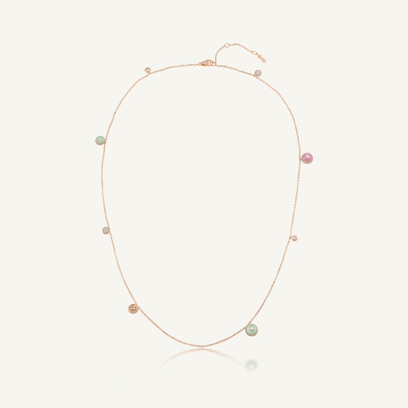 Poetry in Motion Stackable Pink-Green Necklace