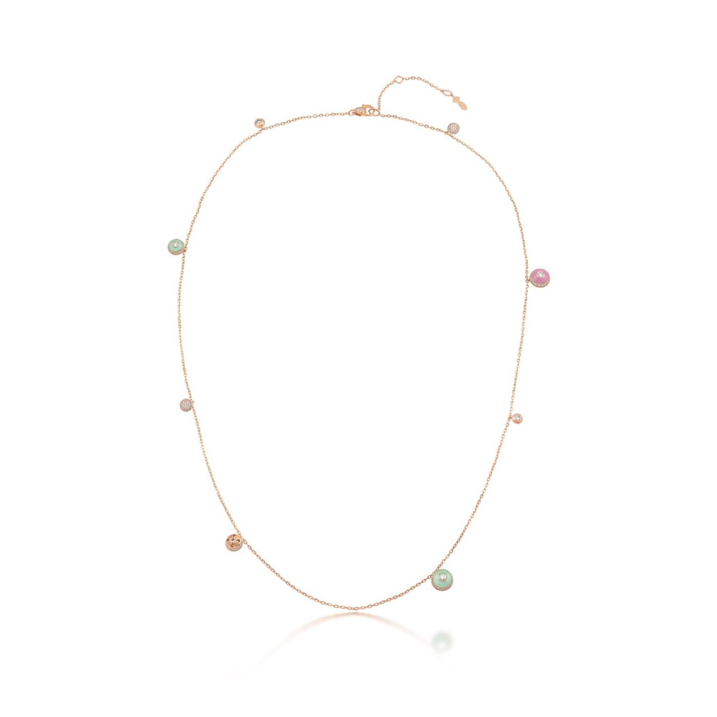 Poetry in Motion Stackable Pink-Green Necklace