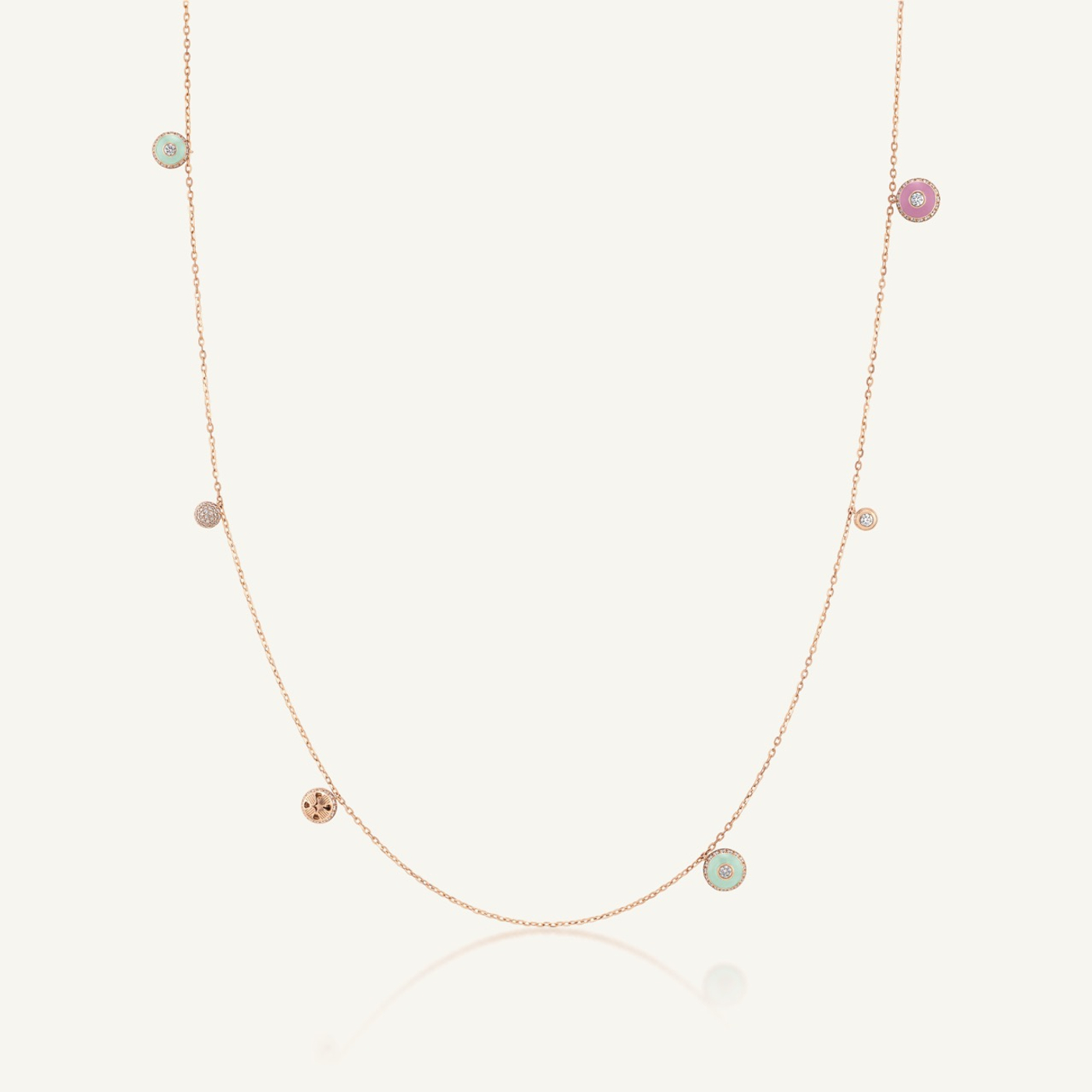Poetry in Motion Stackable Pink-Green Necklace