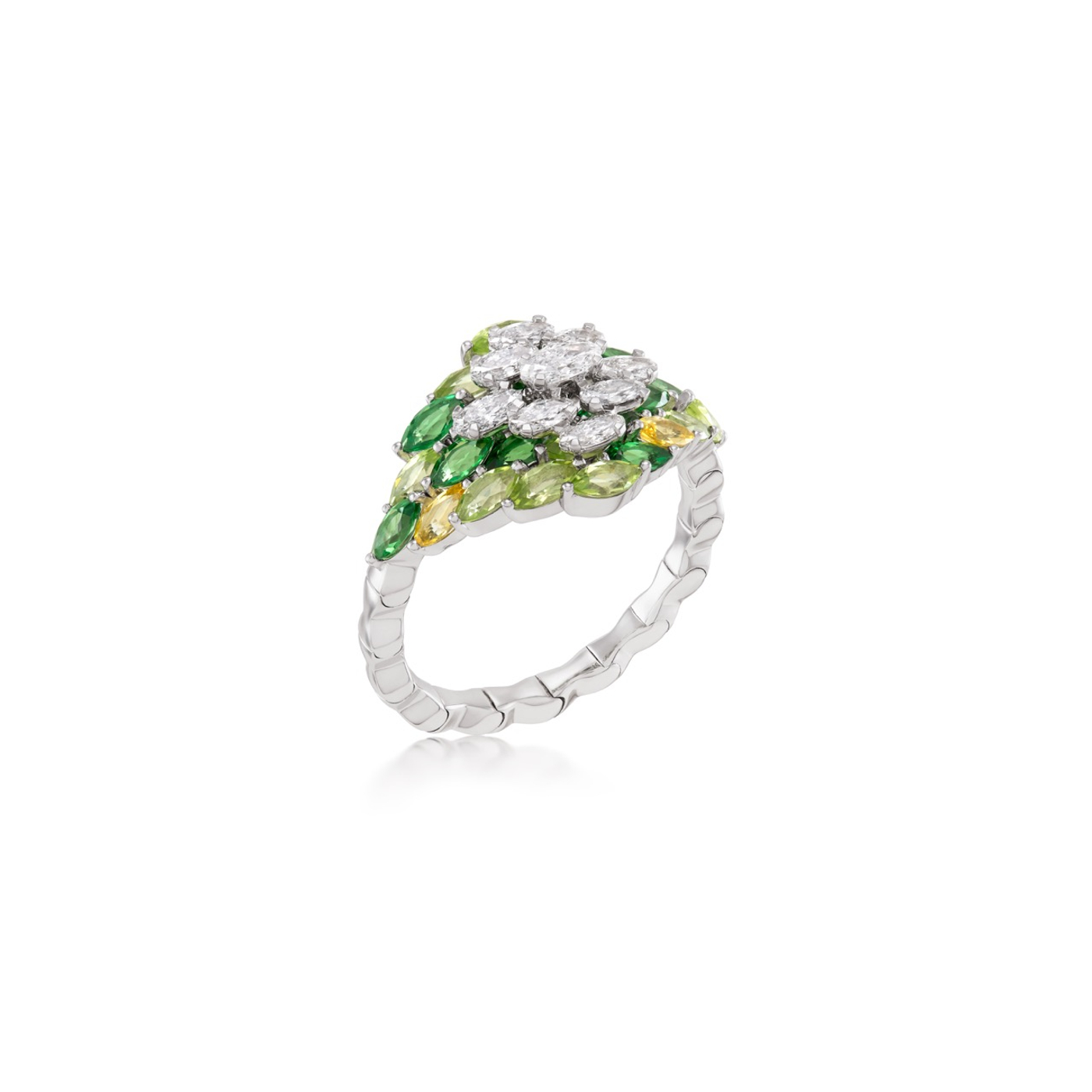 Entwine Green Ring